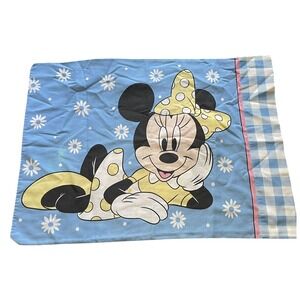 Disney Minnie Mouse Standard size Pillowcase Pink‎ Flower Vintage Double Sided